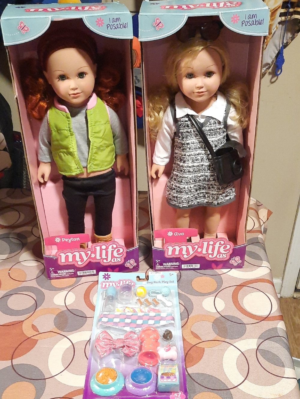 My Life As Bundle: Ava,Peyton And Dog Park Playset NIB
